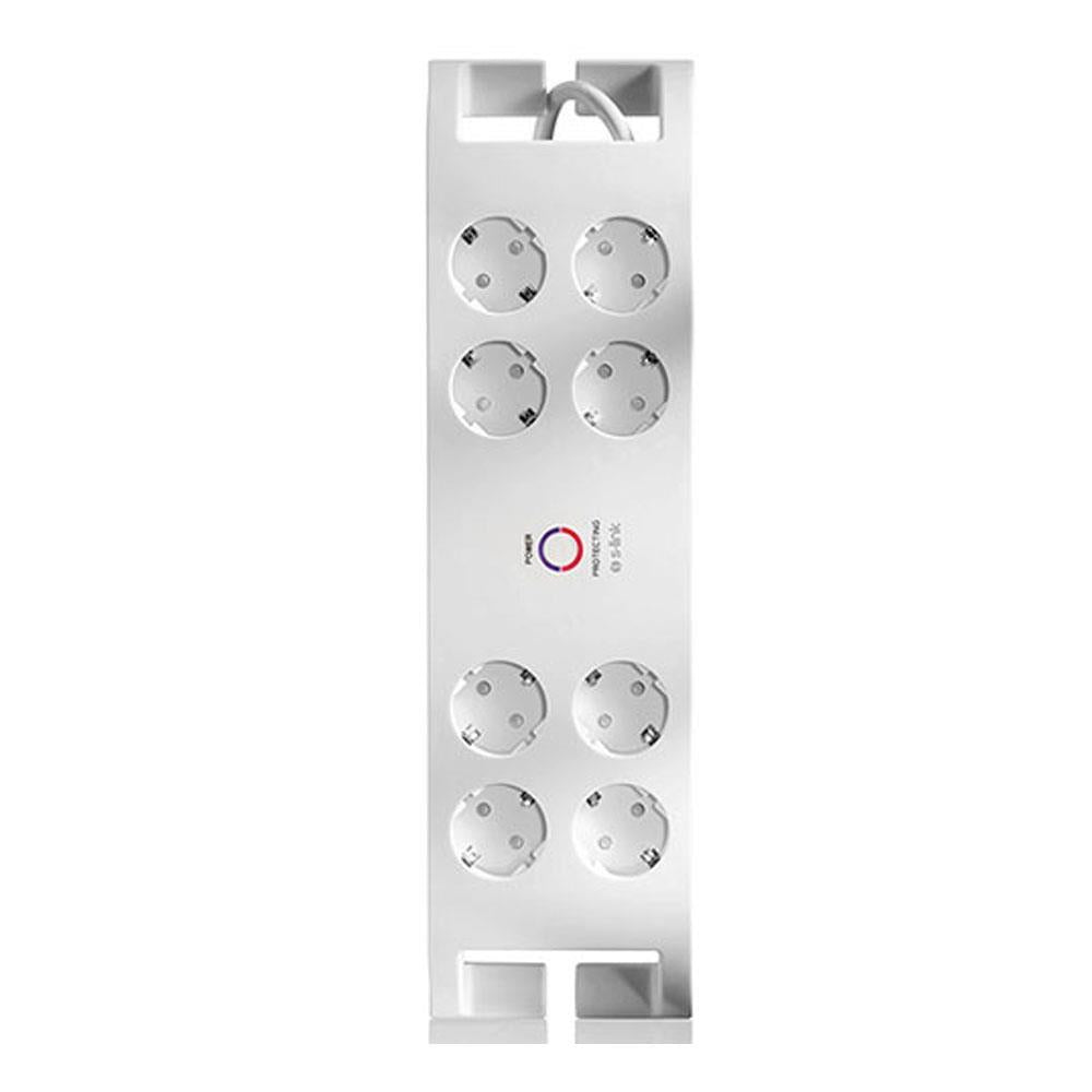 S-link SPG3080 900 Joule 8'li 2 m Anahtarlı Beyaz Akım Korumalı Priz - OUTLET