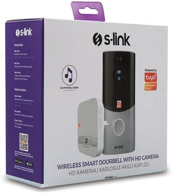 S-link Swapp SL-EG22 1080P HD TF Kartlı Kameralı Wi-Fi TUYA Destekli Akıllı Kapı Zili - OUTLET