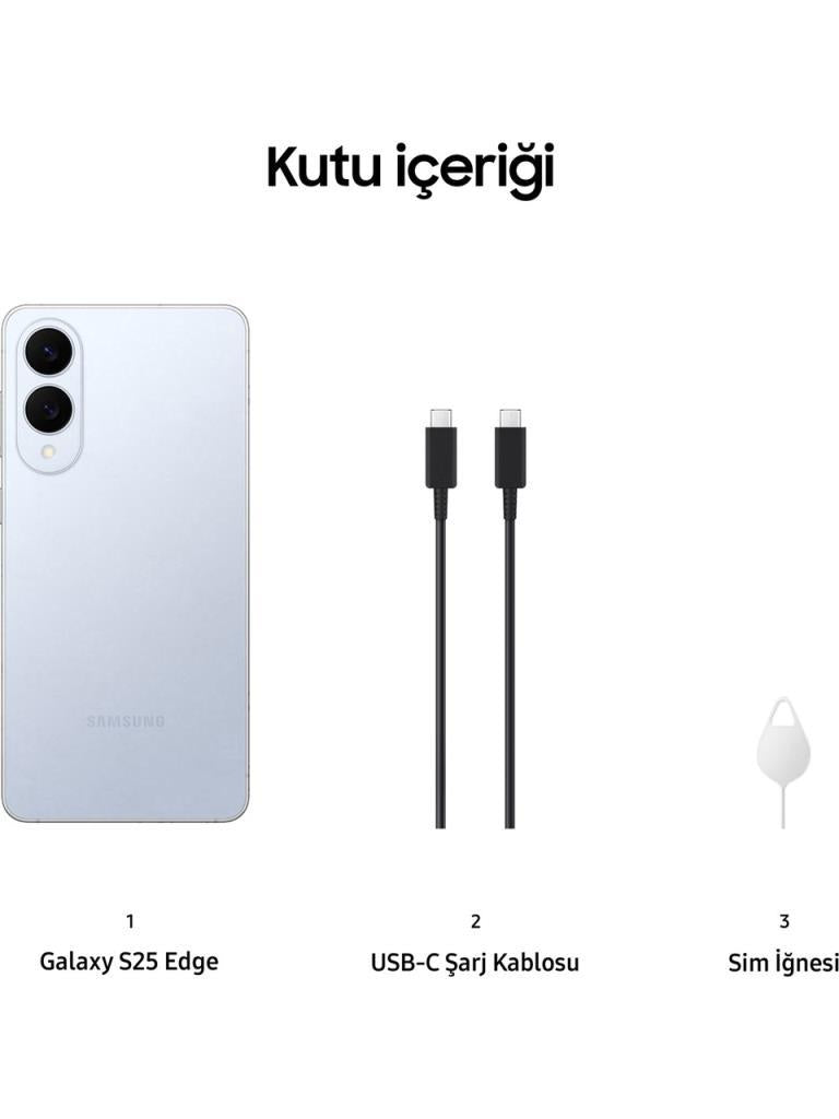 Samsung Galaxy S25 Edge 512 GB Titanyum Buz Mavisi - OUTLET
