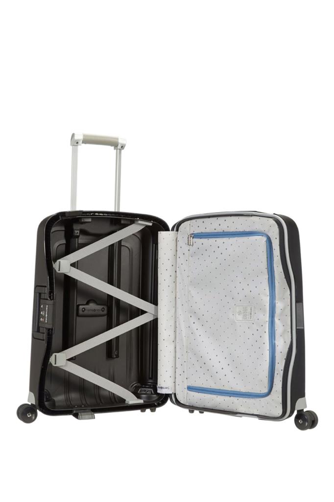Samsonite Siyah Çekçekli Sert Valiz S'CURE-SPINNER 55/20 Teşhir