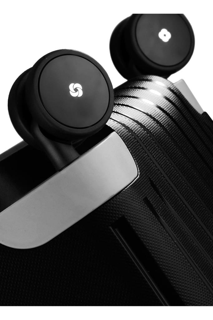 Samsonite Siyah Çekçekli Sert Valiz S'CURE-SPINNER 55/20 Teşhir