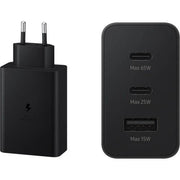 Samsung 3in1 Trio 65W 2xPD + UsbA Ev Tipi Şarj Aleti 3 Çıkışlı(EP-T6350NBEGWW) Outlet