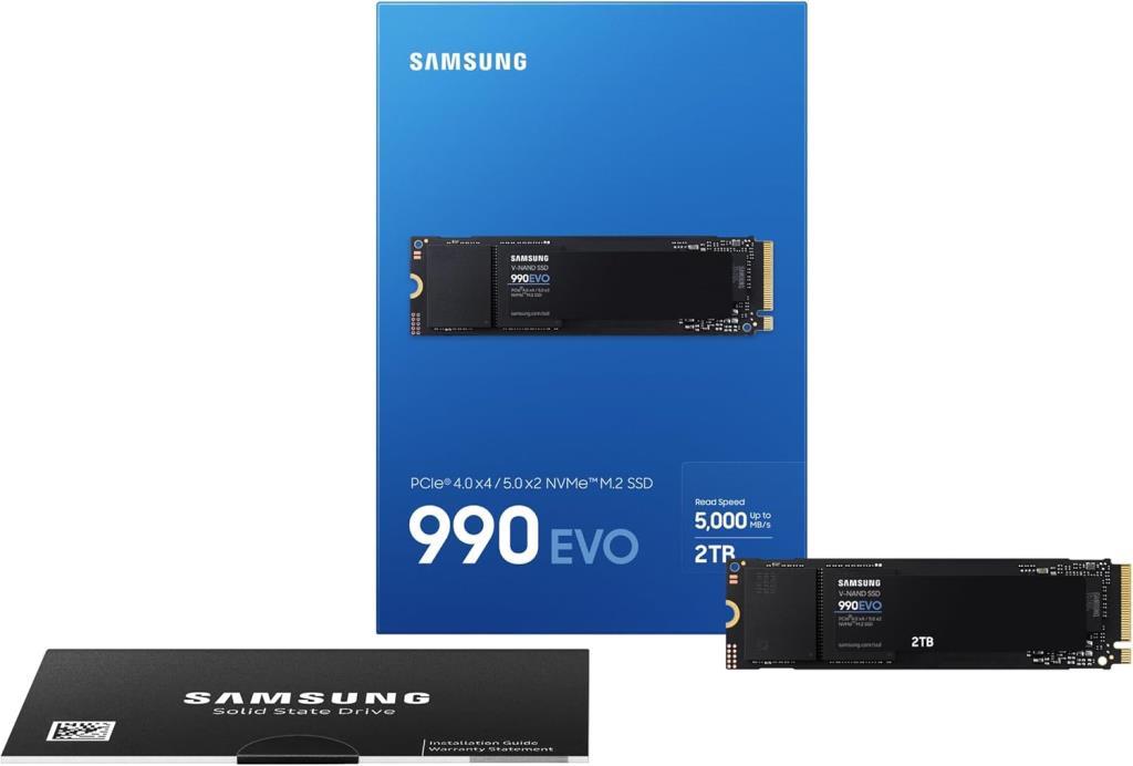 Samsung 990 Evo MZ-V9E2T0BW PCI-Express 5.0 2 TB M.2 SSD