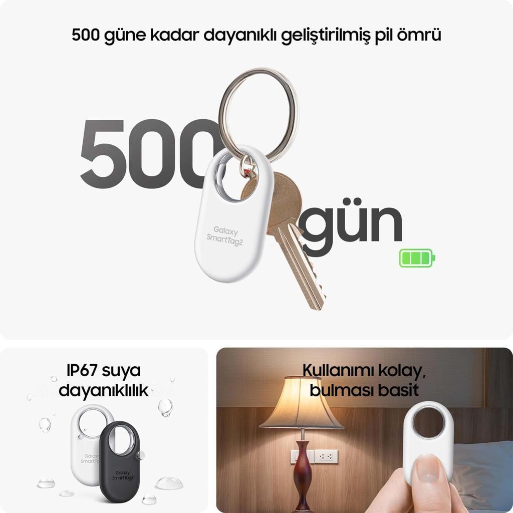 Samsung Galaxy SmartTag 2 EL-T5600 Siyah Kablosuz Akıllı Tag Teşhir