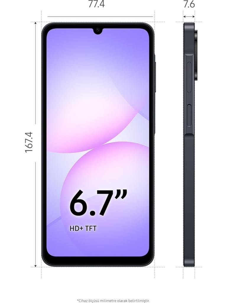 SAMSUNG Galaxy A07 4/128GB Siyah - OUTLET