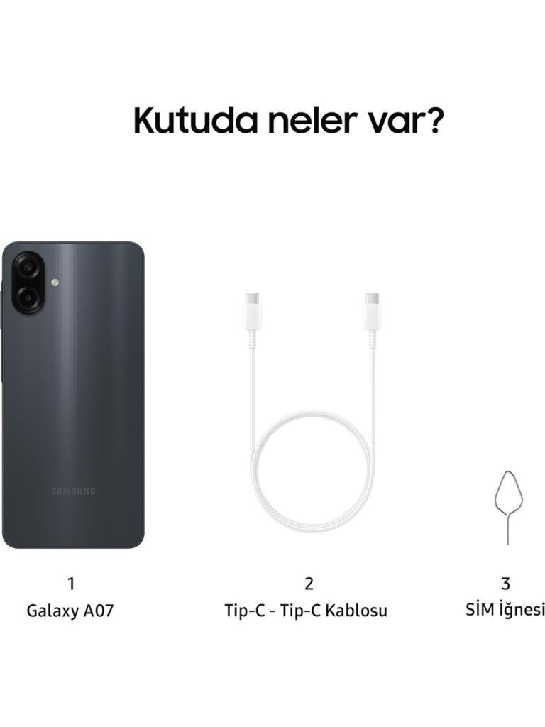 SAMSUNG Galaxy A07 4/128GB Siyah - OUTLET