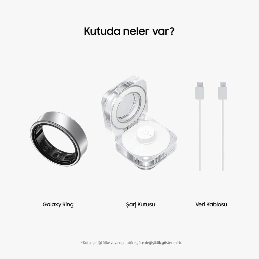 SAMSUNG Galaxy Akıllı Yüzük Gümüş Titanyum Yüzük Ölçüsü 12, 21.4 mm
