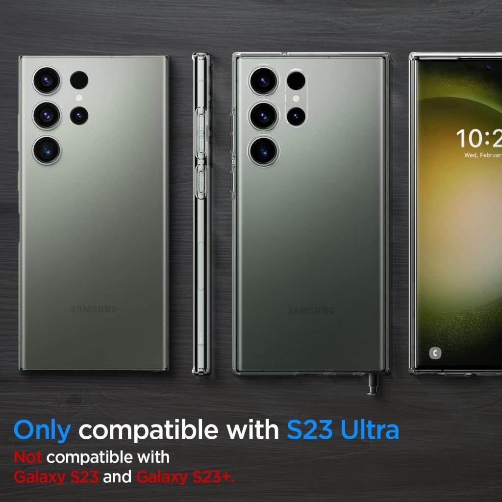 Galaxy S23 Ultra Kılıf, Spigen Liquid Crystal 4 Tarafı Tam Koruma - TEŞHİR