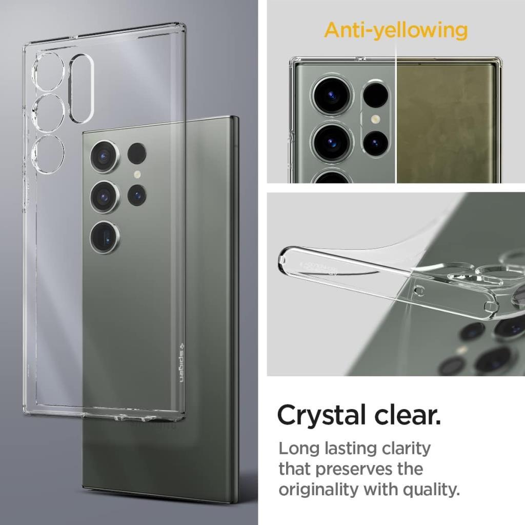 Galaxy S23 Ultra Kılıf, Spigen Liquid Crystal 4 Tarafı Tam Koruma - TEŞHİR