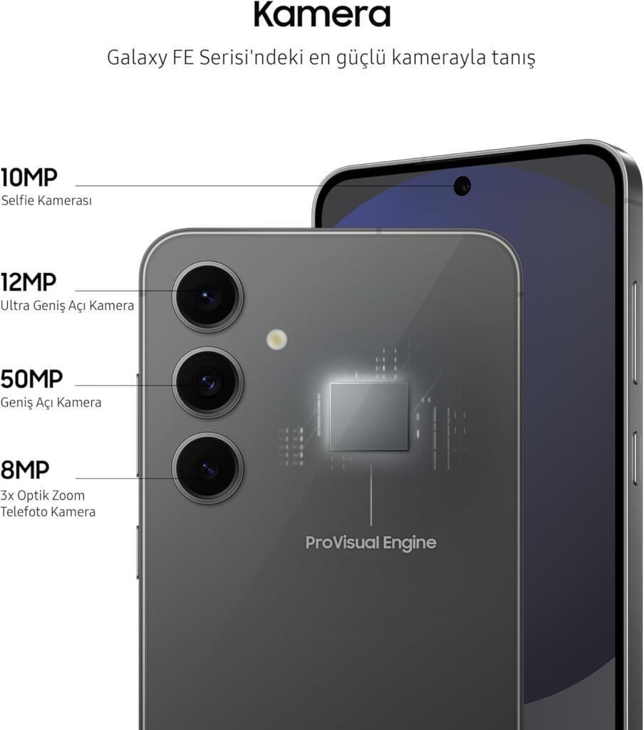 Samsung Galaxy S24 FE 128 GB Grafit (Samsung Türkiye Garantili)