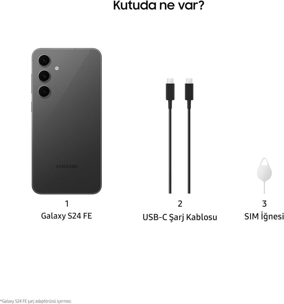 Samsung Galaxy S24 FE 128 GB Grafit (Samsung Türkiye Garantili)