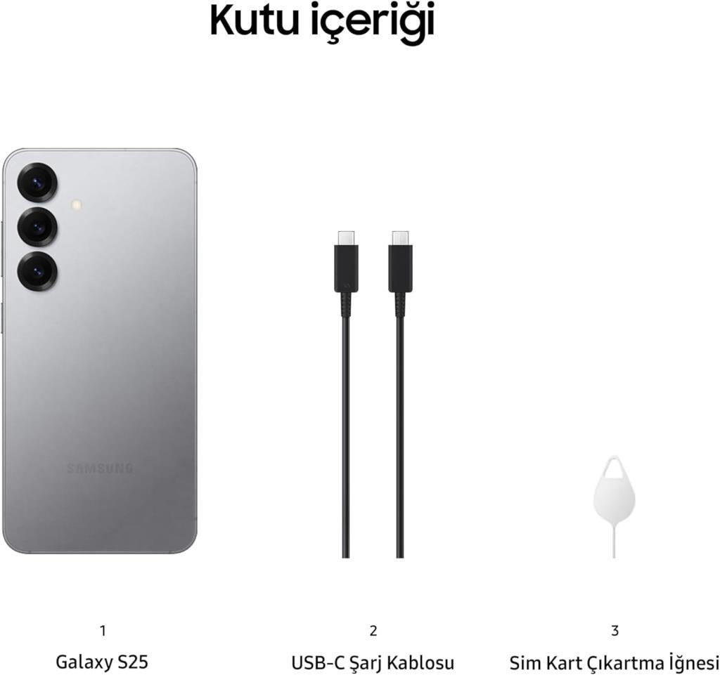 Samsung Galaxy S25 256 GB Gümüş (Samsung Türkiye Garantili)