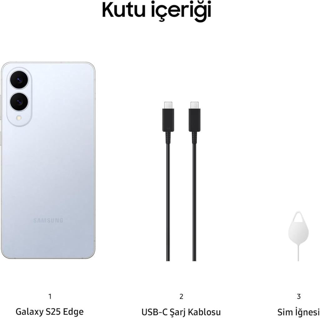 Samsung Galaxy S25 Edge 512 GB Titanyum Buz Mavisi (Samsung Türkiye Garantili)