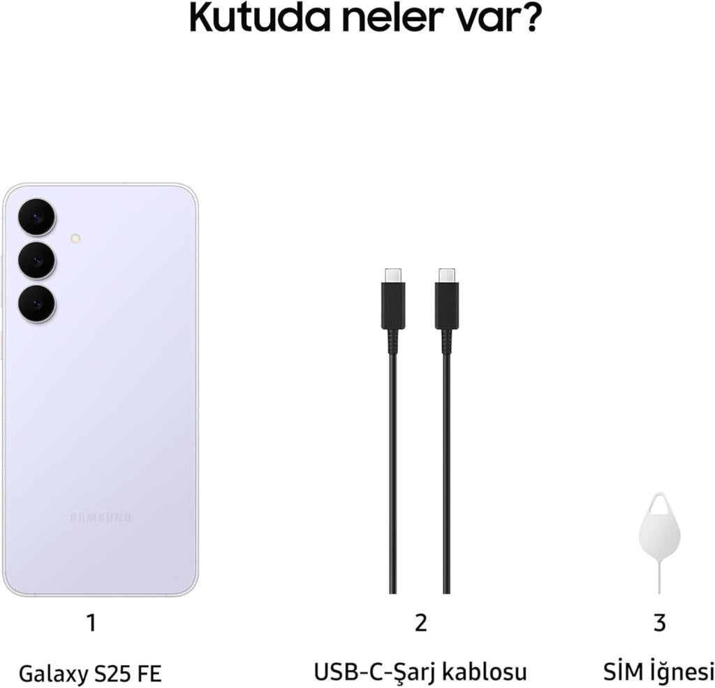 Samsung Galaxy S25 FE 256 GB Buz Mavisi (Samsung Türkiye Garantili)