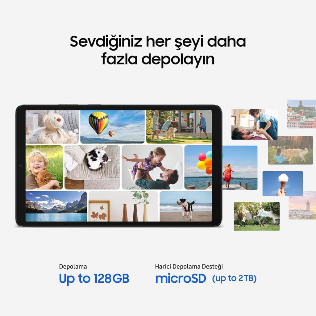 Samsung Galaxy Tab A11 SM-X130 رمادي 64 جيجابايت 8.7 بوصة تابلت (ضمان سامسونج تركيا)