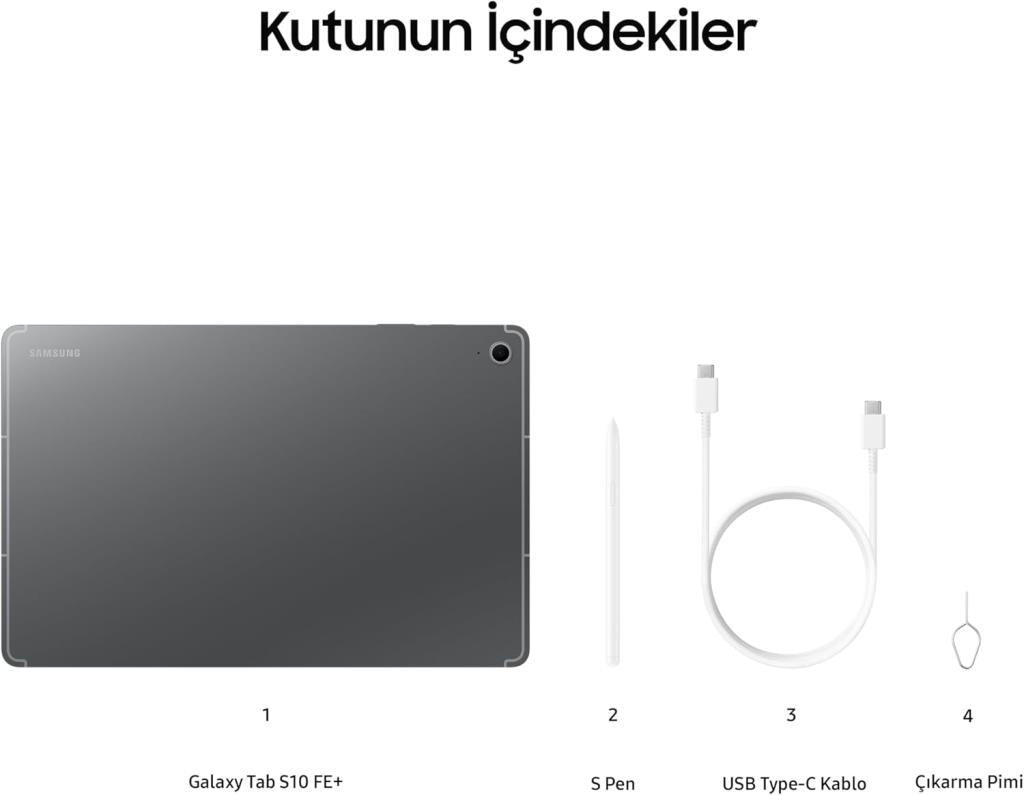 Samsung Galaxy Tab S10 FE Plus SM-X620 Gri 128 GB 13.1" Tablet Outlet