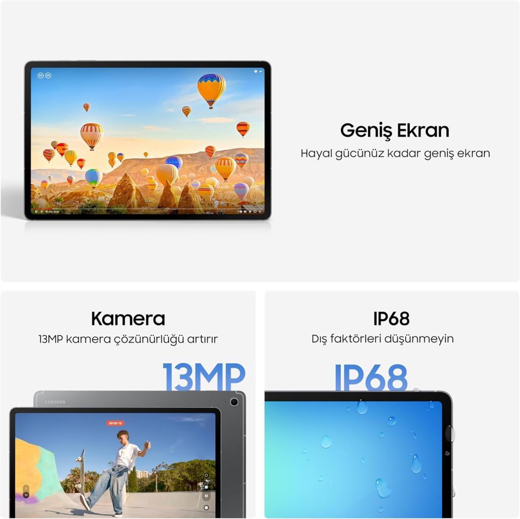 Samsung Galaxy Tab S10 FE Plus SM-X620 Mavi 128 GB 13.1" Tablet (Samsung Türkiye Garantili)