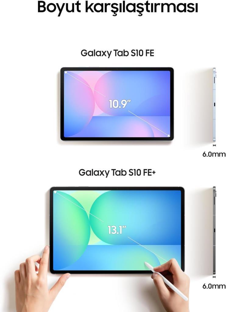 Samsung Galaxy Tab S10 FE Plus SM-X620 Mavi 128 GB 13.1" Tablet (Samsung Türkiye Garantili)