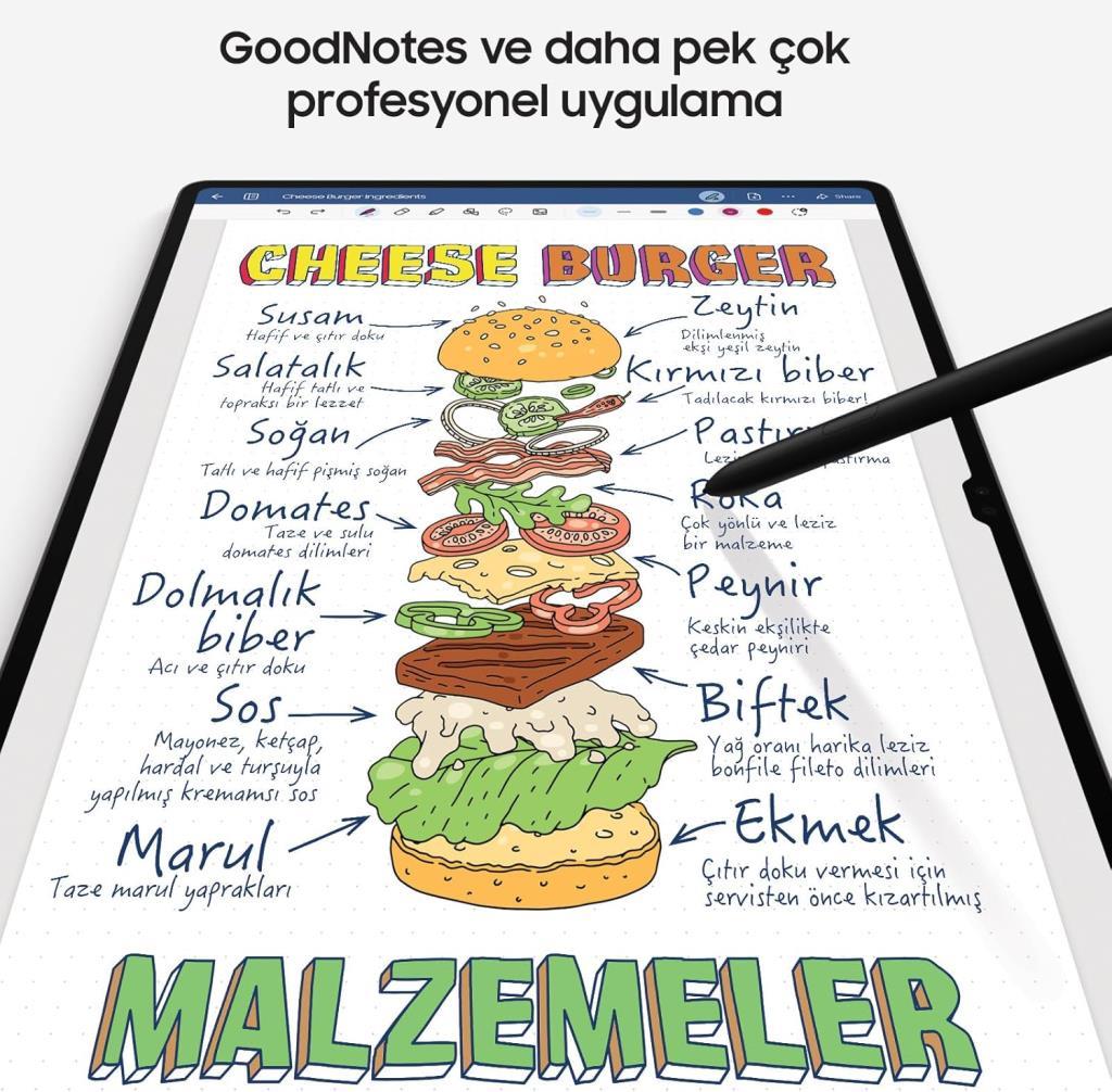 Samsung Galaxy Tab S9 Wi-Fi SM-X710 Gri 128 GB 11" Tablet Outlet