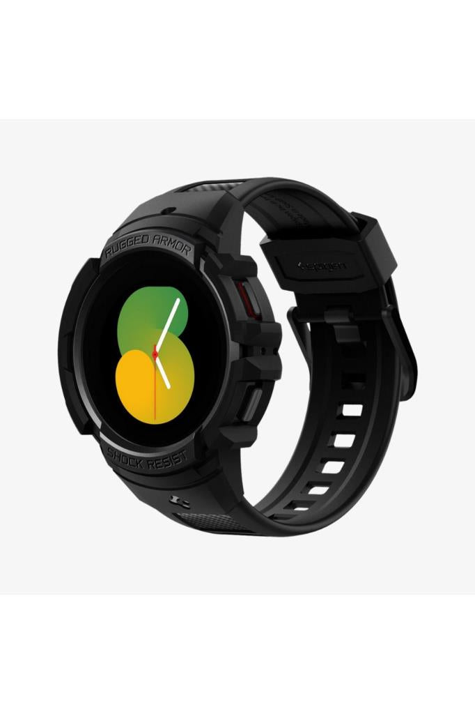 Spigen Galaxy Watch 5 / 4 (44mm) Kılıf & Kordon Kayış Rugged Armor Pro  Black Outlet