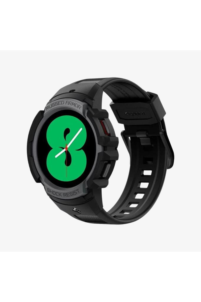 Spigen Galaxy Watch 5 / 4 (44mm) Kılıf & Kordon Kayış Rugged Armor Pro  Black Outlet