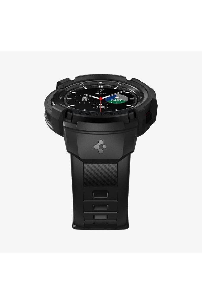Spigen Galaxy Watch 4 Classic (46mm) Kılıf & Kordon Kayış Rugged Armor Pro Black Outlet