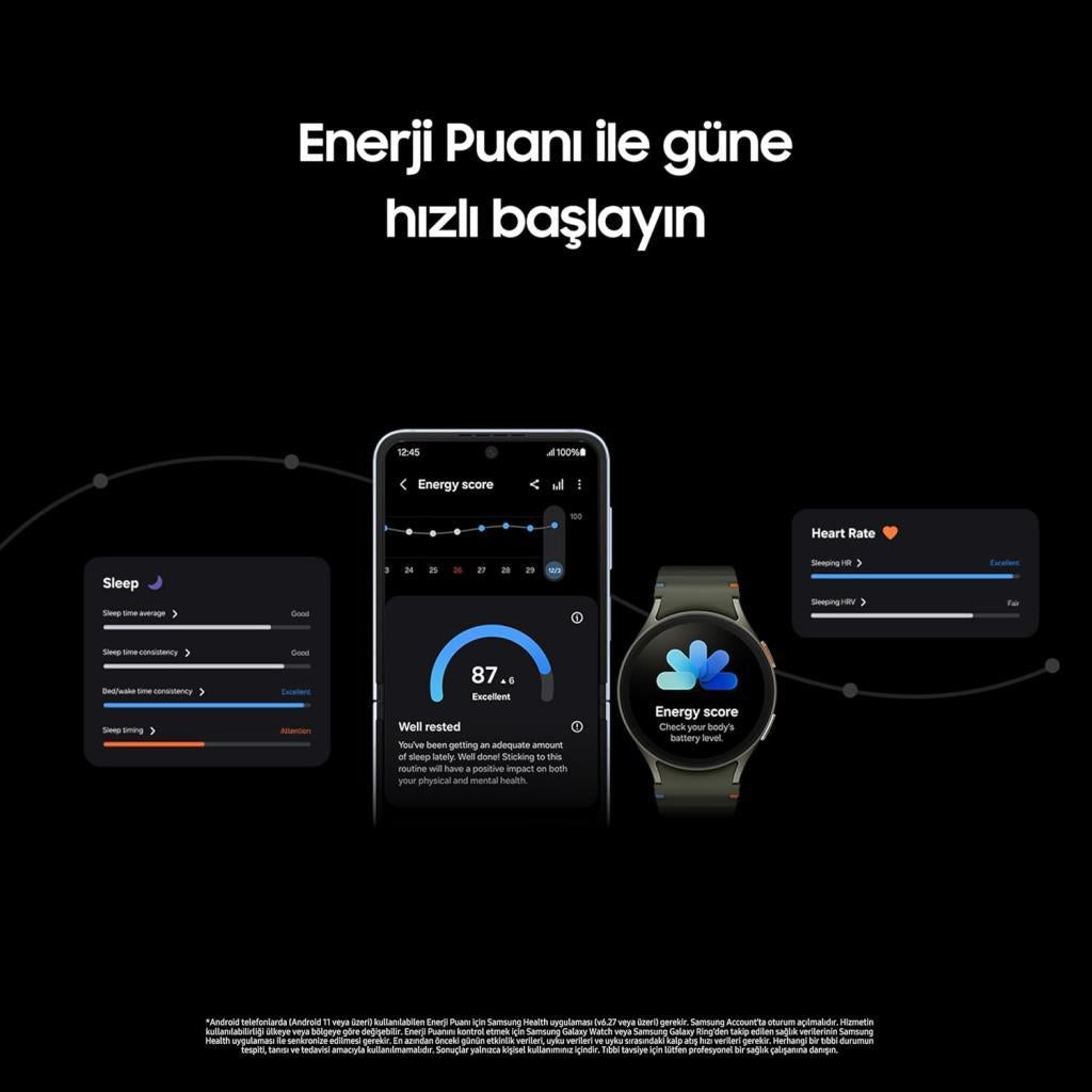 Samsung Galaxy Watch 7 44mm Yeşil Akıllı Saat Outlet