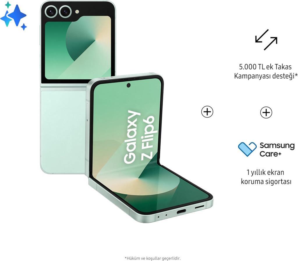 Samsung Galaxy Z Flip 6 256 GB Mint Yeşili (Samsung Türkiye Garantili)