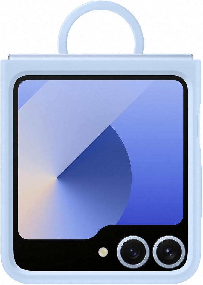 Samsung Galaxy Z Flip 6 Yüzüklü Silikon Kılıf EF-PF741T Mavi Teşhir