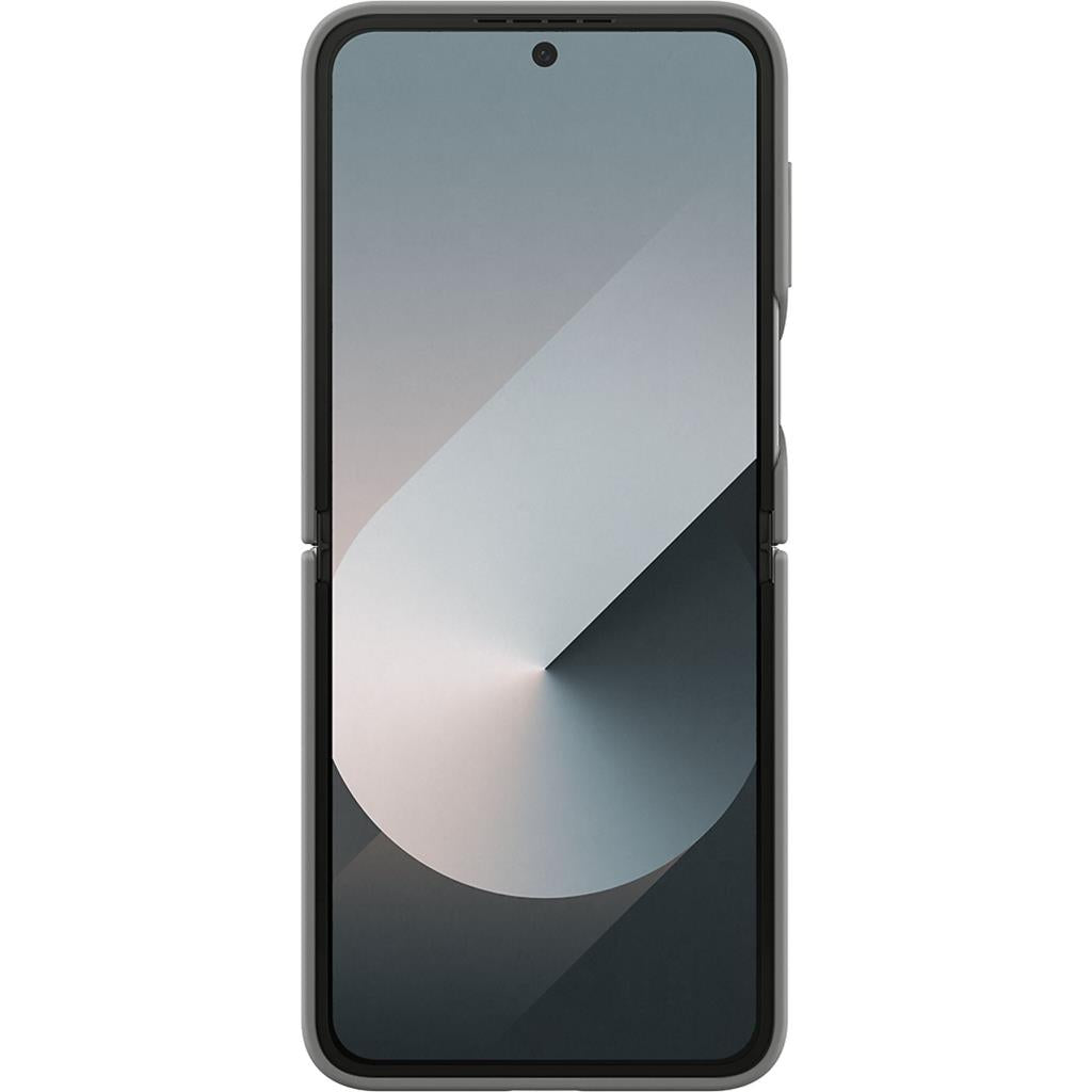 SAMSUNG Galaxy Z Flip 6 Yüzüklü Silikon Telefon Kılıfı Gri - OUTLET