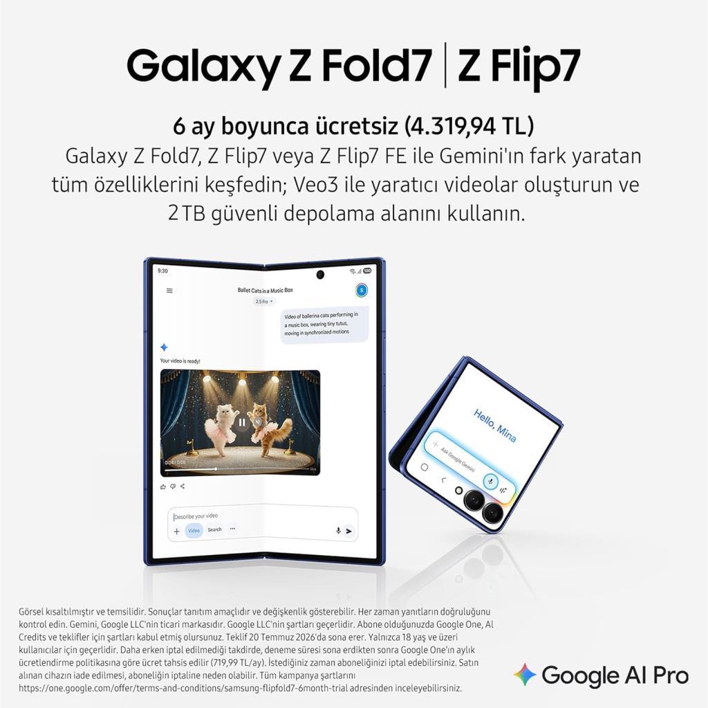 Samsung Galaxy Z Flip 7 256 GB Siyah (Samsung Türkiye Garantili)