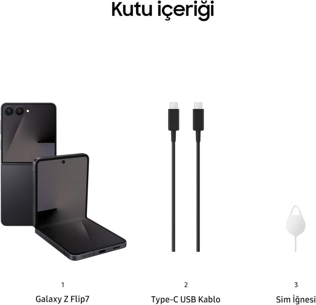 Samsung Galaxy Z Flip 7 512 GB Siyah (Samsung Türkiye Garantili)