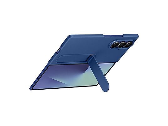 SAMSUNG Galaxy Z Fold 7 Standlı Silikon Telefon Kılıfı Lacivert - OUTLET