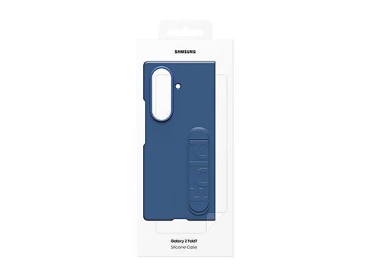 SAMSUNG Galaxy Z Fold 7 Standlı Silikon Telefon Kılıfı Lacivert - OUTLET