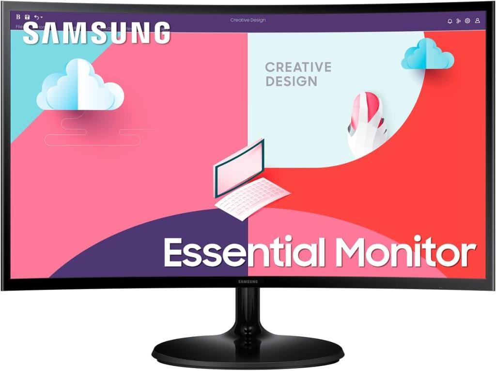 Samsung 24" Essential Kavisli Monitör S3 S36c, C362eauxuf Siyah Outlet
