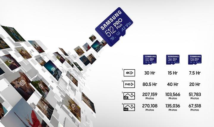 Samsung Pro Plus MB-MD128SA Class 10 UHS-I U3 A2 V30 128 GB Micro SD Kart - OUTLET