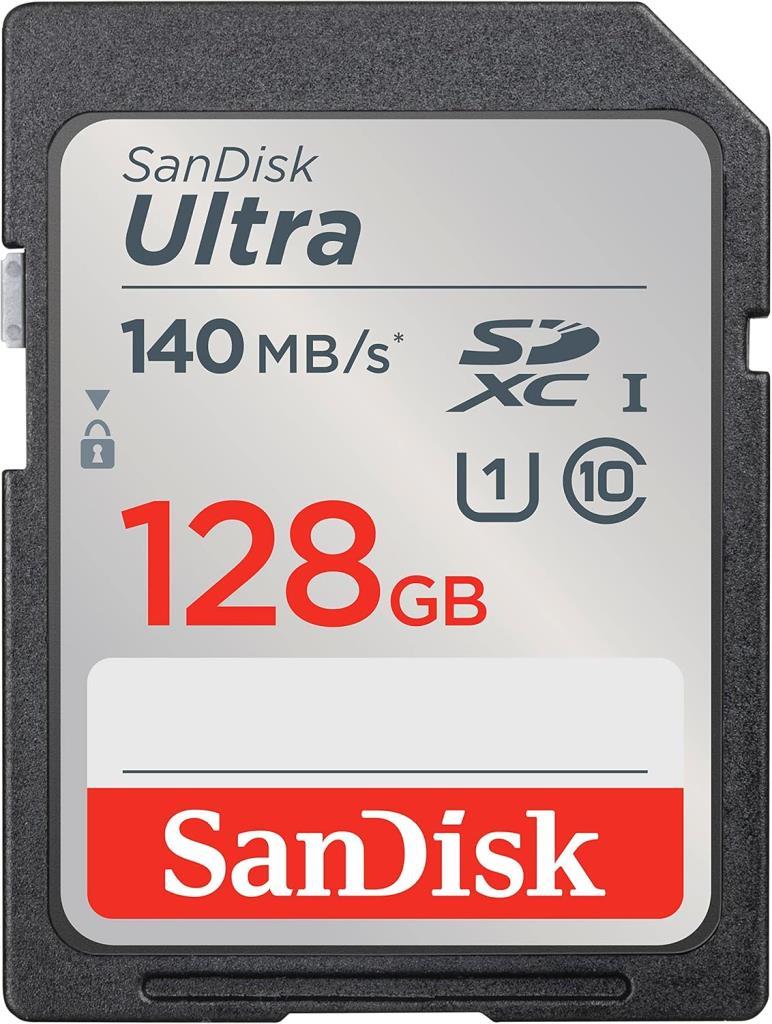 SanDisk 128 GB Ultra SDXC bellek kartı, 140 MB/s'ye kadar, A1 uygulama performansı, UHS-I, Class 10, U1 - Outlet