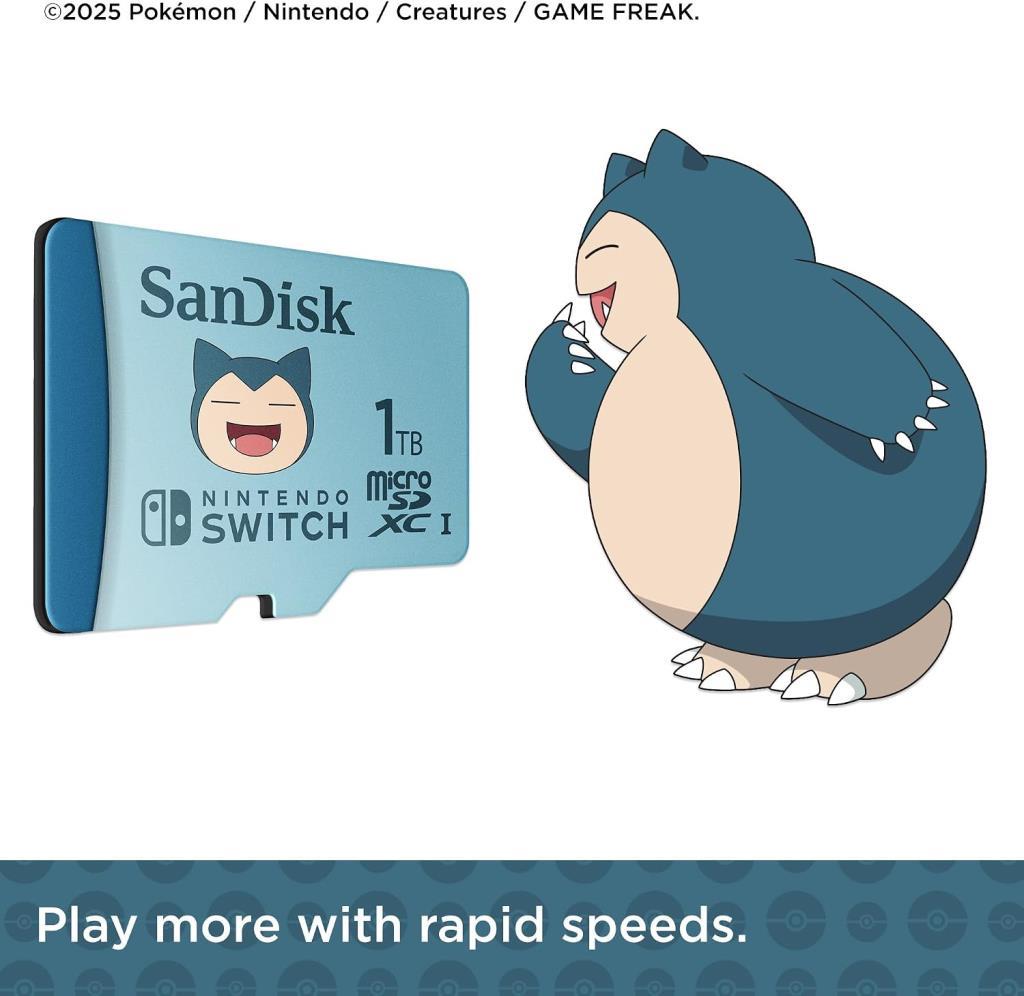SanDisk Nintendo Switch Pokemon SDSQXAO-1T00-GN6ZK UHS-I 1 TB Micro SD Kart - OUTLET