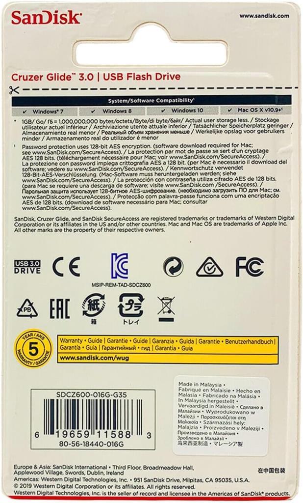 SanDisk Cruzer Glide 16GB USB 3.0 Flash Bellek - SDCZ600-0 - Outlet