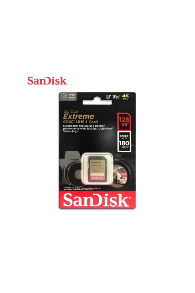 SanDisk Extreme SDSDXVA-128G-GNCIN Class 10 UHS-I U3 V30 128 GB Hafıza Kartı Outlet