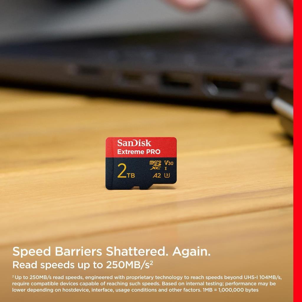SanDisk Extreme Pro SDSQXCD-2T00-GN6MA UHS-I A2 V30 2 TB Micro SD Kart - TEŞHİR