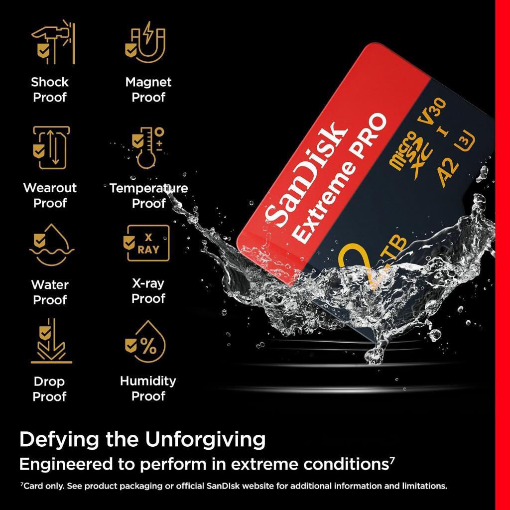 SanDisk Extreme Pro SDSQXCD-2T00-GN6MA UHS-I A2 V30 2 TB Micro SD Kart - TEŞHİR