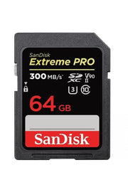 SanDisk Extreme PRO SDHC UHS-II hafıza kartı V90 64 GB (300 MB/s, 8K, 4K ve Full-HD video kaydı, RescuePRO Deluxe, darbeye dayanıklı, ısıya dayanıklı, su geçirmez ve röntgen korumalı) Outlet
