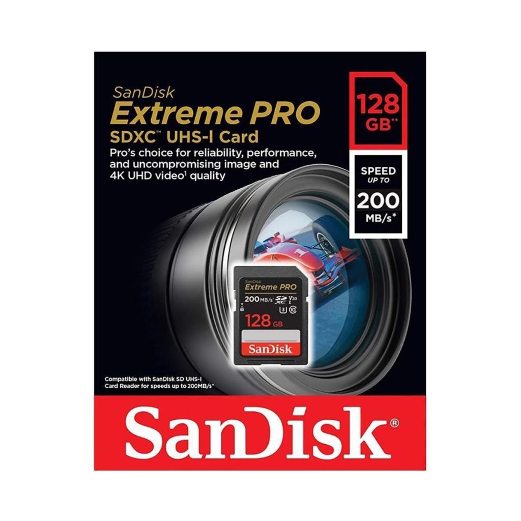 Sandisk Extreme Pro 128GB 200MB/S Sdxc Hafıza Kart - Outlet