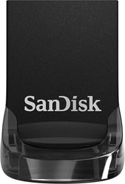 SanDisk Ultra Fit USB 3.2 Flash Sürücü 128GB (Dizüstü Bilgisayarlar, Oyun Konsolları ve Araç Ses Sistemleri için, Tak ve Kalın, 400MB/s Okuma, RescuePRO Deluxe Yazılımı), Siyah Outlet