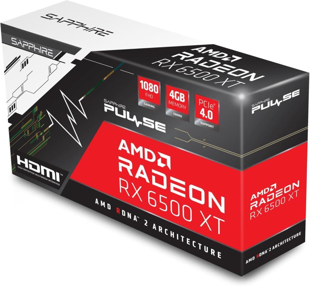 Sapphire RX 6500 XT Pulse 11314-07-20G 64 Bit GDDR6 4 GB Ekran Kartı