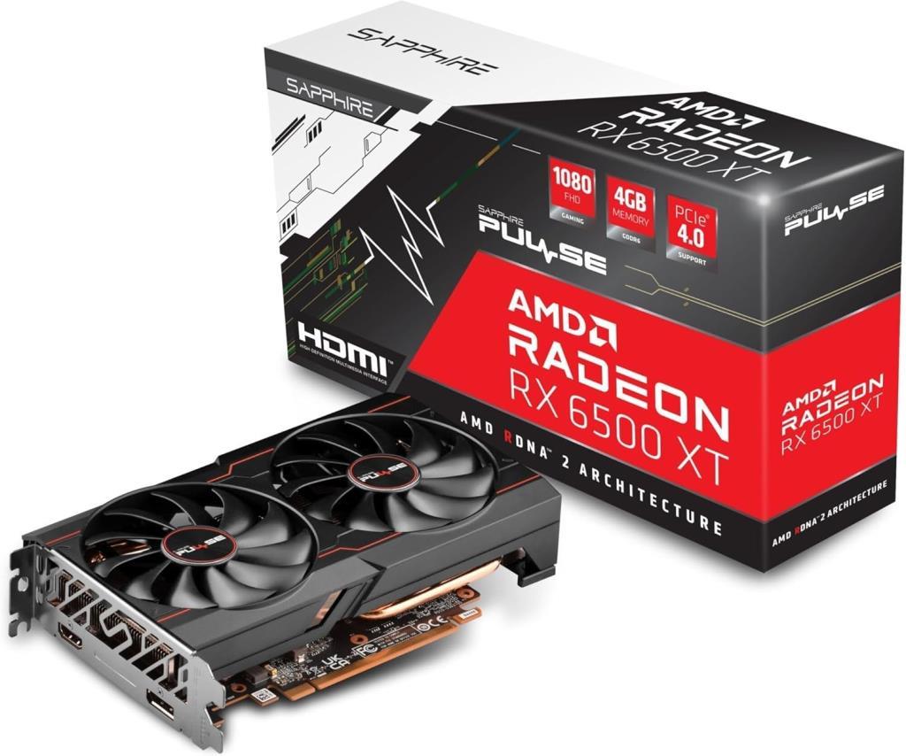 Sapphire RX 6500 XT Pulse 11314-07-20G 64 Bit GDDR6 4 GB Ekran Kartı