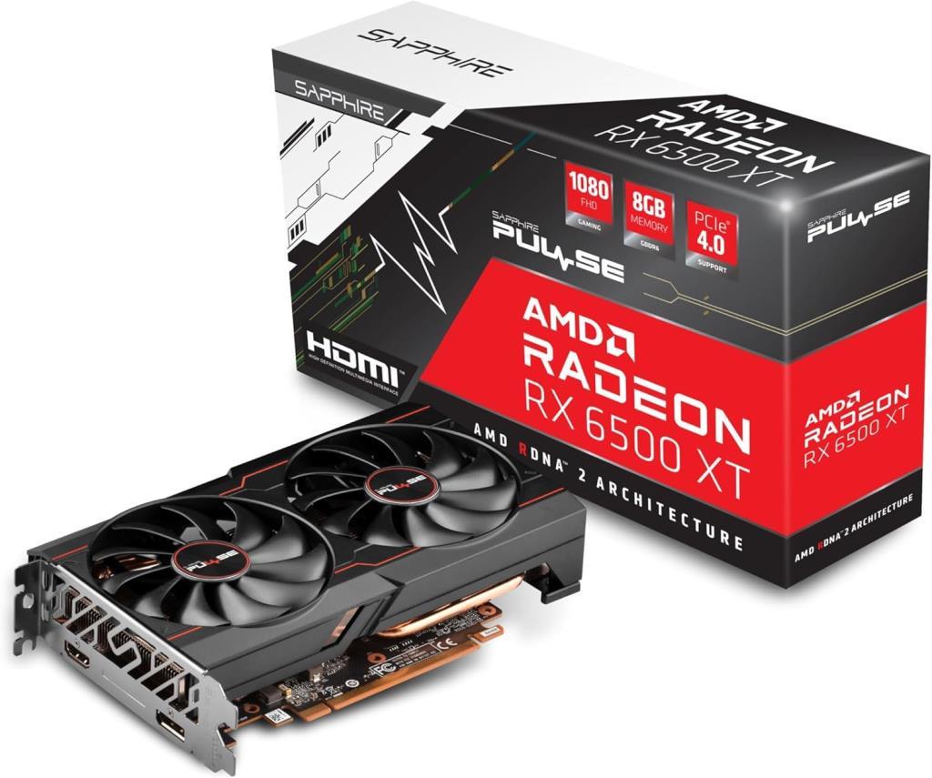Sapphire RX 6500 XT Pulse 11314-08-20G 64 Bit GDDR6 8 GB Ekran Kartı Outlet