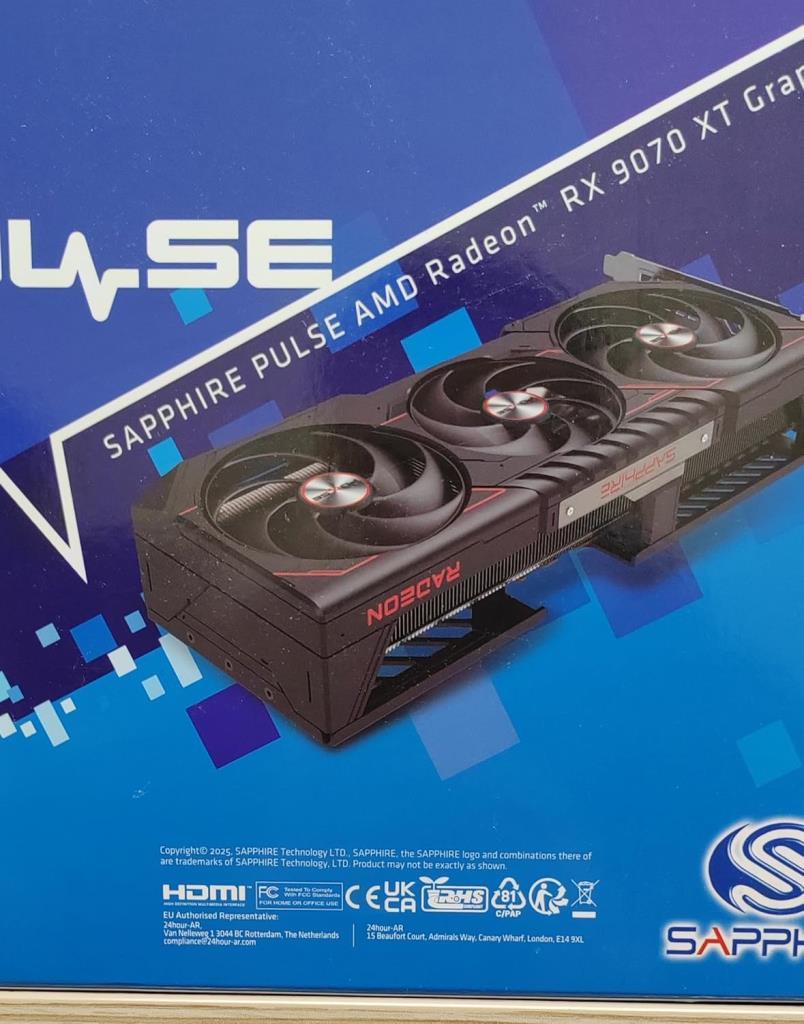 Sapphire RX 9070 XT Pulse 11348-03-20G 256 Bit GDDR6 16 GB Graphics Card Outlet