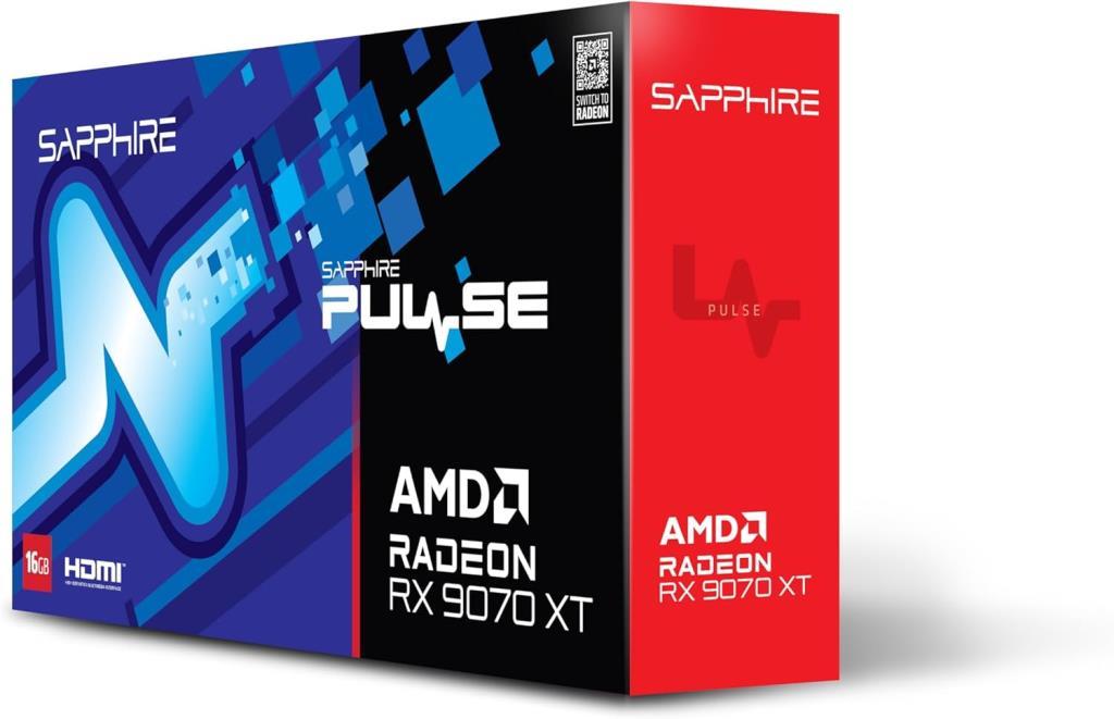 Sapphire RX 9070 XT Pulse 11348-03-20G 256 Bit GDDR6 16 GB Ekran Kartı Teşhir